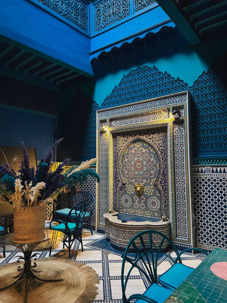 Cortile interno del Riad Stella Cadente a Marrakech