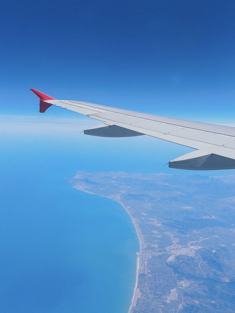 Vista dal finestrino durante il volo per il Marocco
