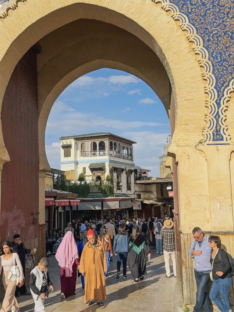 Conceria Chouara di Fes con le vasche di tintura