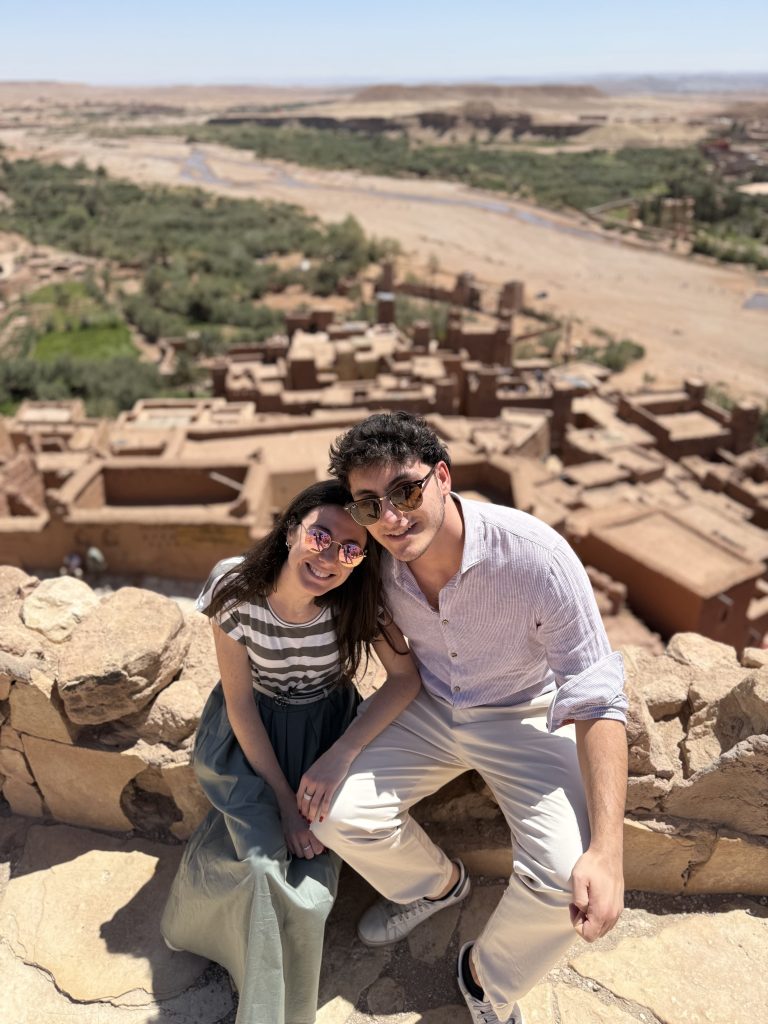 Panorama dalla cima di Aït Ben Haddou al tramonto