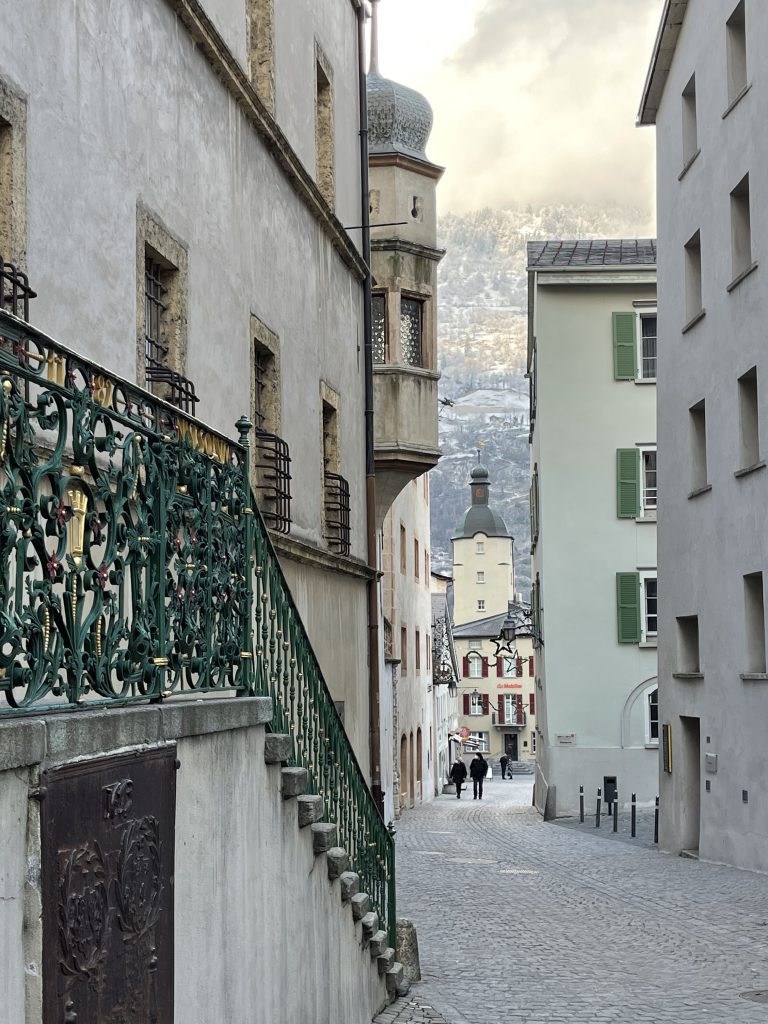 Paesaggio svizzero visto dal Trenino Verde delle Alpi