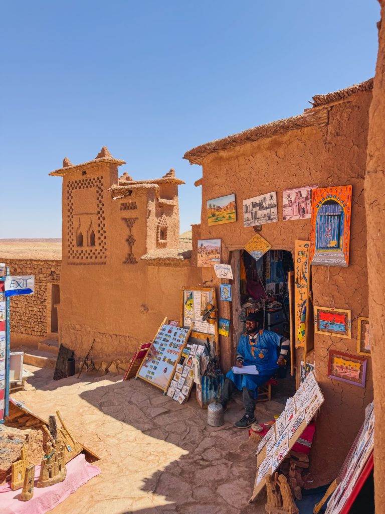 Dettaglio delle case in terra cruda di Aït Ben Haddou