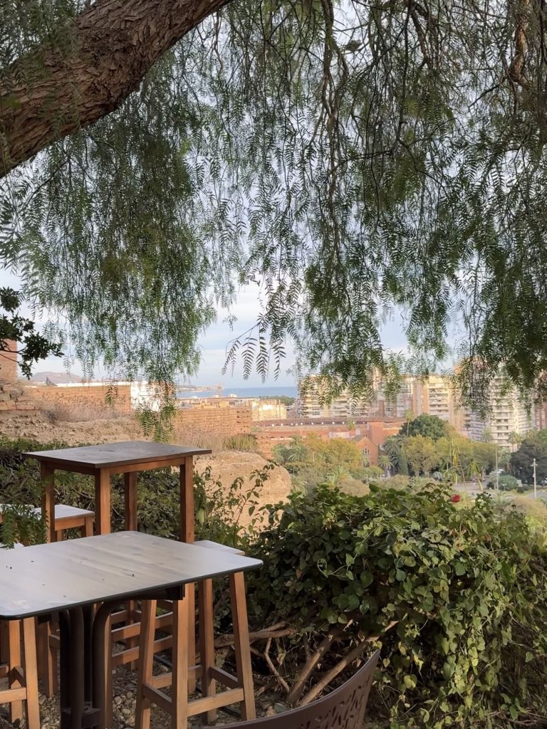Cortili dell'Alcazaba di Malaga visti dall'alto