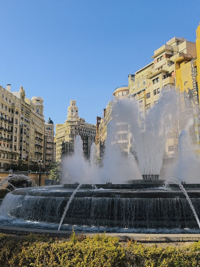 Facciata del Palazzo del Municipio in Plaza del Ayuntamiento