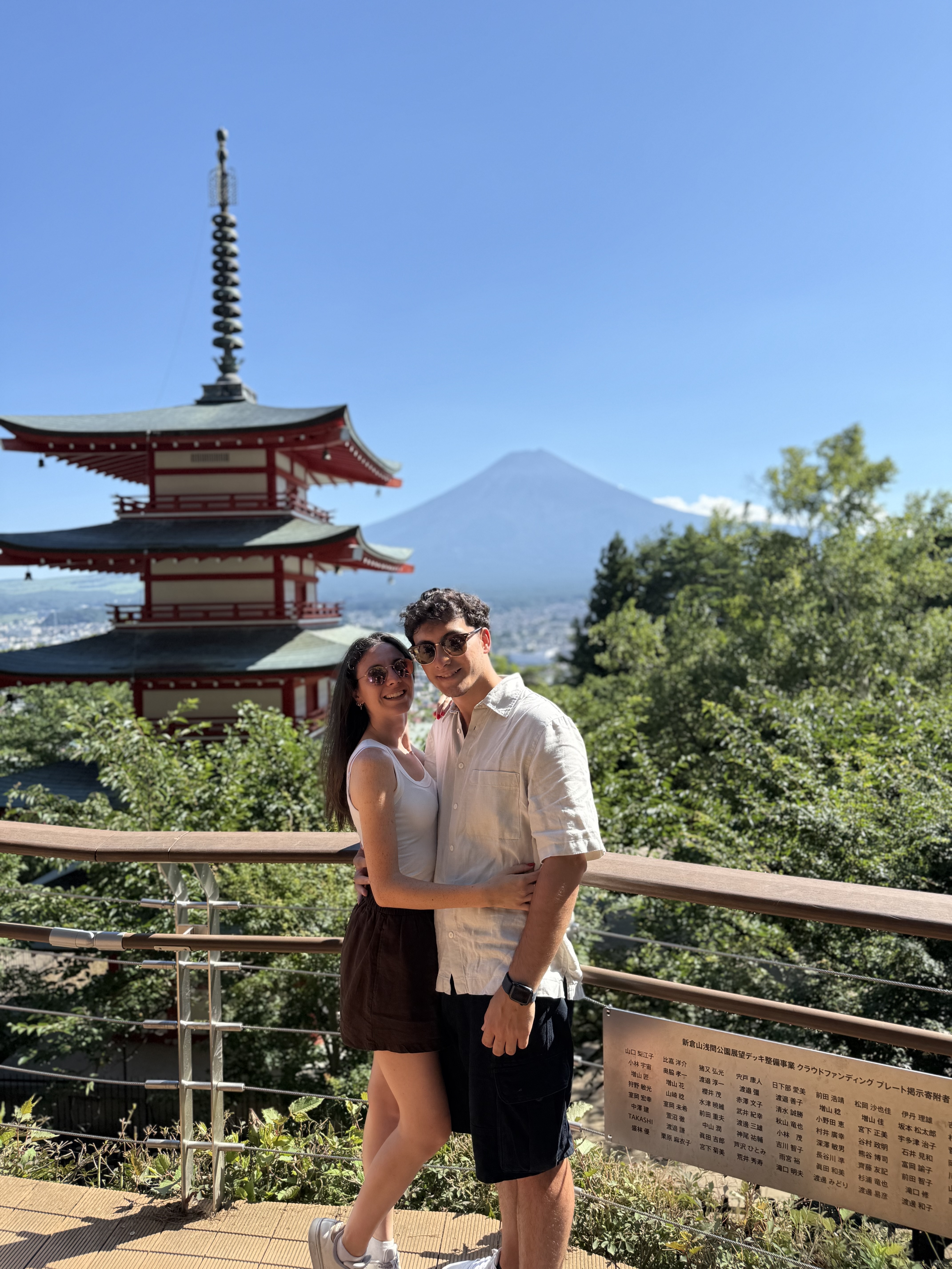 Noi davanti al Monte Fuji