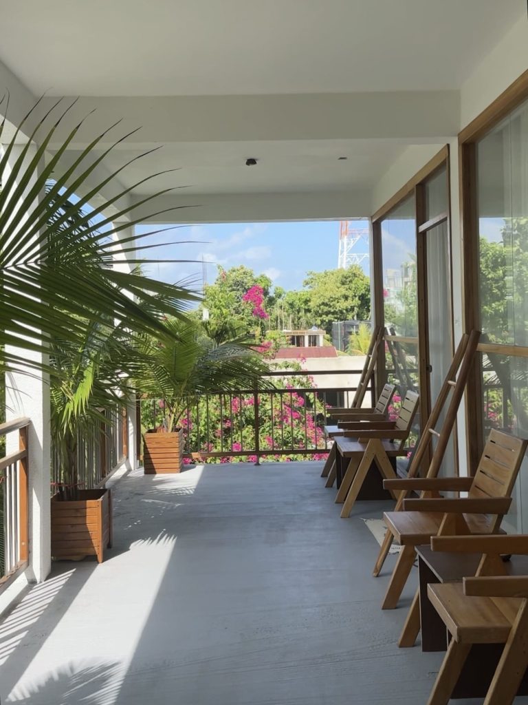 Zona comune della Lagoon Villa Guesthouse a Thoddoo