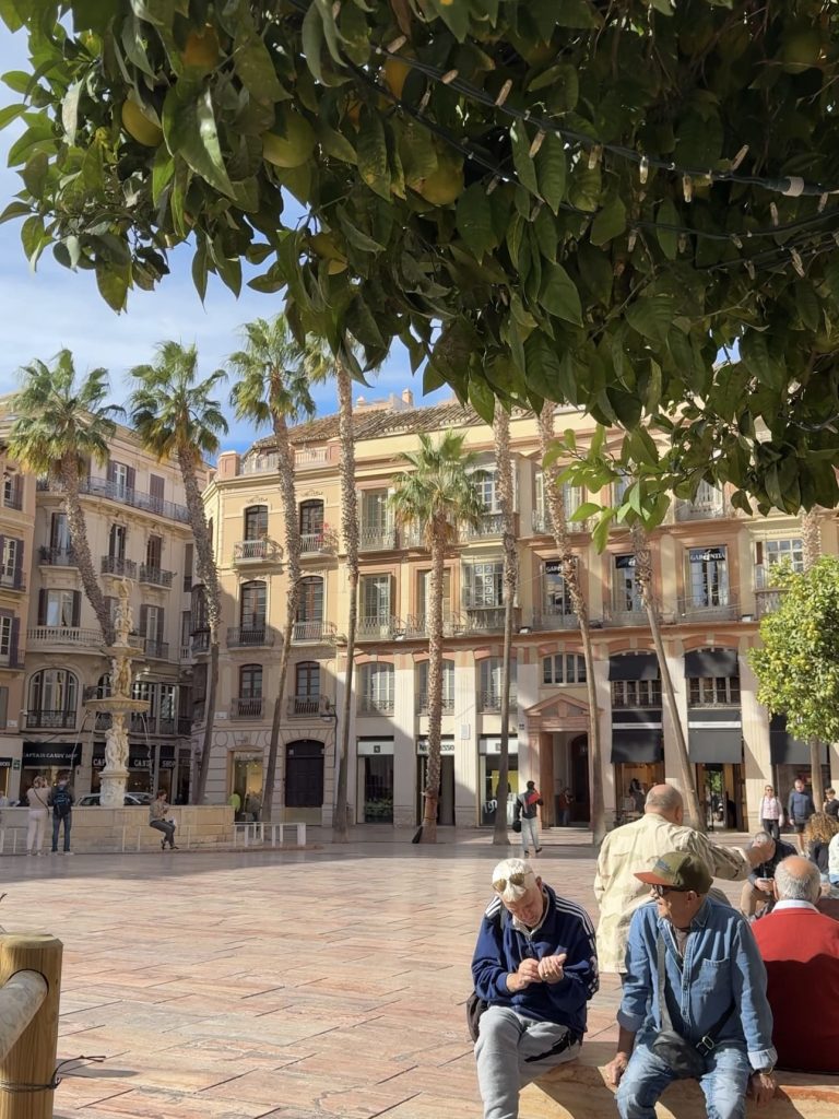 Piazza del centro storico pedonale di Malaga