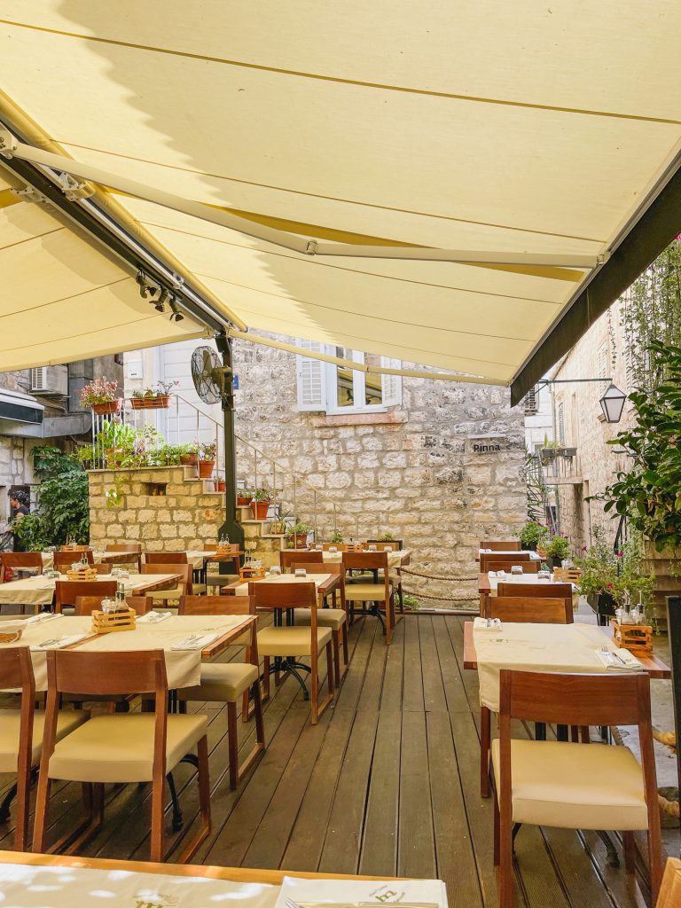 Location del ristorante Mediterraneo a Hvar