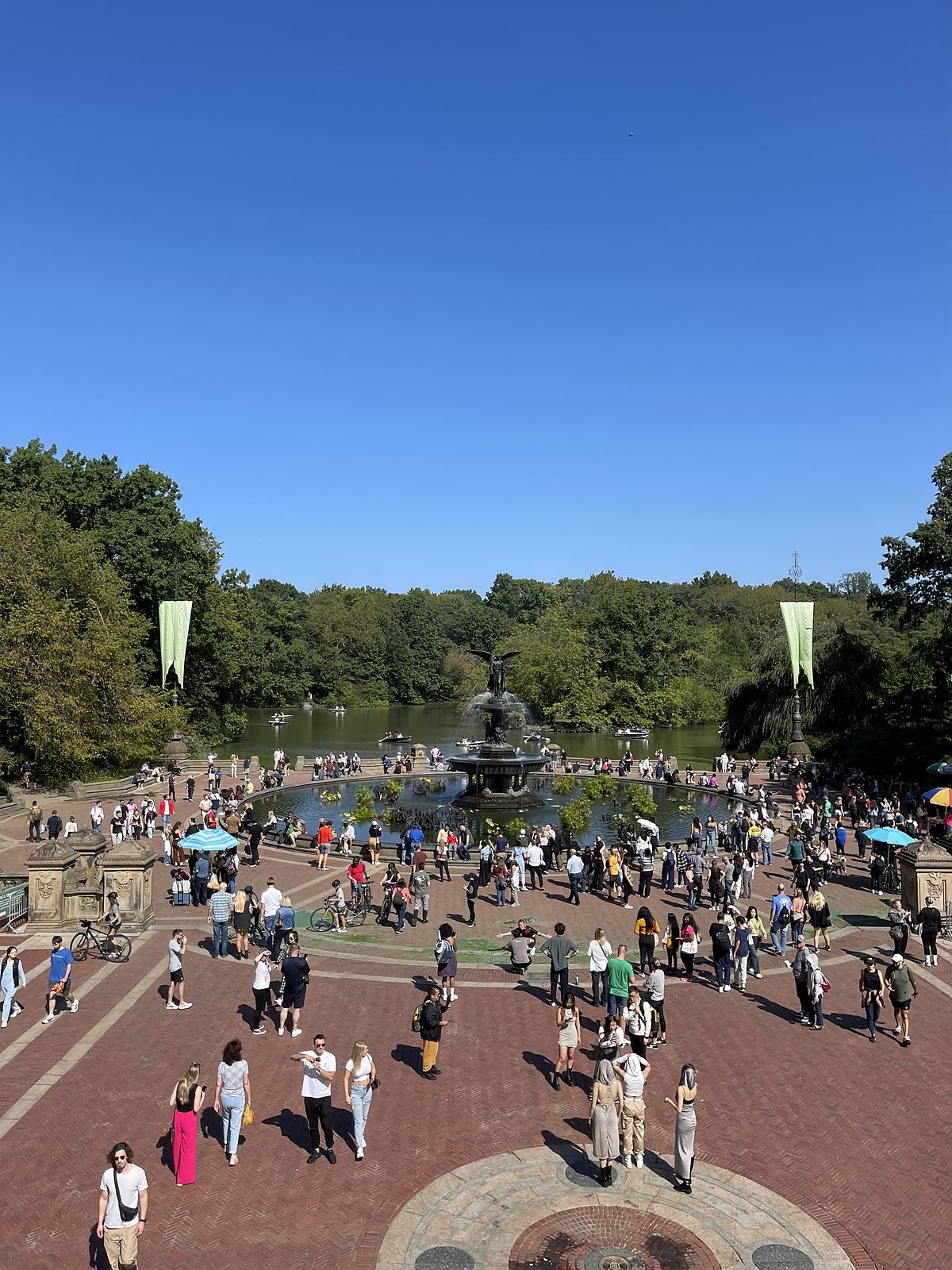 La scalinata e la fontana di Bethesda Terrace a Central Park, New York